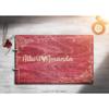 Just Customized Bride and Groom Personalized Handmade Wedding Guest Book for Bride and Groom Wood Alternative Custom Engraved Newlywed Marriage Album 10 Designs to Choose from (Design 05, Rosewood) view 2