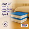 HOMZ 2-Pack Snaplock, Small Clear Plastic Storage Organizer Bins with Lids, 28 Quart, Blue - Stackable Container Boxes for Bedroom, Bathroom, Garage, and Office Organization view 2
