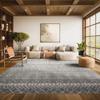 SAFAVIEH Area Rug 8x10 - Tulum Collection - Large - Grey & Ivory, Moroccan Boho Distressed Design, Non-Shedding & Easy to Clean, Ideal for Living Room, Bedroom, Dining Space (TUL229F) view 1