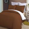 H&H Decor Luxurious & Super Soft 100% Egyptian Cotton 1 Pcs Comforter 300 GSM & 3 Pcs Duvet Cover 1200 Thread Count Pattern Solid (Twin XL,Chocolate,White Solid) view 2