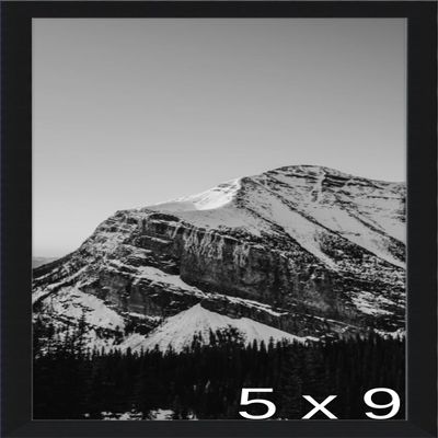 Frame It Easy 5 1/4 x 9 Satin Black Metal Frame (Ashford) 5.25x9 inches