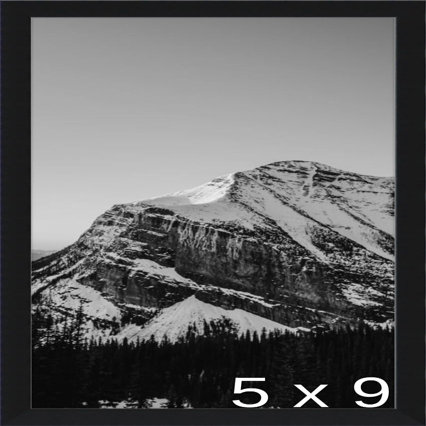 Frame It Easy 5 1/4 x 9 Satin Black Metal Frame (Ashford) 5.25x9 inches