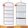 ProPik Hanging Double Sided Gift Bag Storage Organizer with Multiple Front and Back Pockets Organize Your Gift Wrap, Tissue Paper, and Paper Bags 38 x 16 Inch PVC (Black) view 2