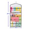 ProPik Hanging Double Sided Gift Bag Storage Organizer with Multiple Front and Back Pockets Organize Your Gift Wrap, Tissue Paper, and Paper Bags 38 x 16 Inch PVC (Black) view 4