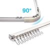 3.6ft-10.8ft Upgraded Aluminum Curtain Track, Ceiling or Wall mount , Curtain Rail System with 90 Degree Corner Bends, Windows and Room Divider Ceiling Track set with Runners and Hooks(White) view 1
