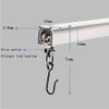 3.6ft-10.8ft Upgraded Aluminum Curtain Track, Ceiling or Wall mount , Curtain Rail System with 90 Degree Corner Bends, Windows and Room Divider Ceiling Track set with Runners and Hooks(White) view 3