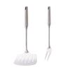 Fish Spatula and Serve Fork, 2 Pcs Cooking Utensils Set BBQ Tool, BUY&USE Stainless Steel Long Handle Heat Resistant BBQ Kitchen Gadgets Tools view 1