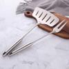 Fish Spatula and Serve Fork, 2 Pcs Cooking Utensils Set BBQ Tool, BUY&USE Stainless Steel Long Handle Heat Resistant BBQ Kitchen Gadgets Tools view 2