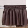 1 Wrap Around Bed Skirt, Elastic Dust Ruffles, Easy Fit Wrinkle and Fade Resistant Pattern Solid 100% Egyptian Cotton 500 TC , Hotel Quality Fabric, 13 inch Drop Length, Size Cal-King, Taupe view 4