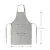 Aurya Kids Apron and Chef Hat Set-Adjustable Child Apron for Boys and Girls for Cooking Baking Light Gray view 4