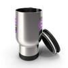 BeeTeeStore Epilepsy Awareness Travel Mug - My God Is Stronger Purple Ribbon Gift - 14oz Stainless Steel Insulated Coffee Cup for Daily Inspiration and Support - Purple Ribbon Support Design view 3