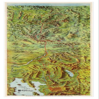 Antiguos Maps - Idaho and Montana Union Pacific Railway Company Map Circa 1893 - Measures 24 in x 48 in (610 mm x 1219 mm)