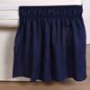 1 Wrap Around Bed Skirt, Elastic Dust Ruffles, Easy Fit Wrinkle and Fade Resistant Pattern Solid 100% Egyptian Cotton 500 TC , Hotel Quality Fabric, 27 inch Drop Length, Size Twin, Navy Blue view 4
