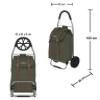 Colombo Dakar Steel Shopping Trolley, Iron Polyester Plastic, Army Green, One-Size view 3