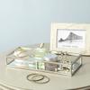 Egnazia - Silver Metal Mirror Tray - Medium Rectangle Open Style view 2