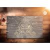 Bride and Groom Personalized Handmade Wedding Guest Book for Bride and Groom Wood Alternative Custom Engraved Newlywed Marriage Album 10 Designs to Choose from (Design 03, Black Walnut) view 2