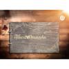 Bride and Groom Personalized Handmade Wedding Guest Book for Bride and Groom Wood Alternative Custom Engraved Newlywed Marriage Album 10 Designs to Choose from (Design 05, Black Walnut) view 2