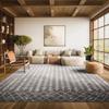 SAFAVIEH Area Rug 8x10 - Tulum Collection - Large - Dark Grey & Ivory, Moroccan Boho Distressed Design, Non-Shedding & Easy to Clean, Ideal for Living Room, Bedroom, Dining Space (TUL262F) view 1