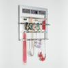 Hives and Honey Tori Wall Hanging Jewelry Rack Wall-Mounted Organizer with Ring Rolls, Earring Slots, Bracelet Bar & Necklace Hooks, Anti-Tarnish Linen, Silver view 3