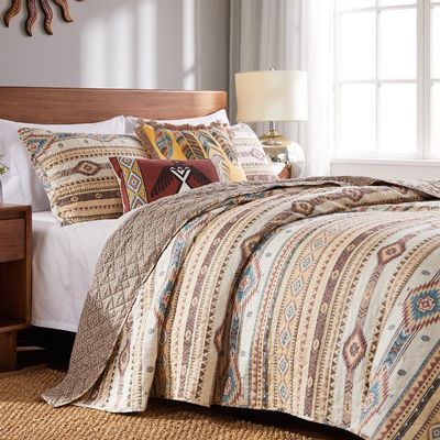 Barefoot Bungalow Phoenix Western Spirit Quilt Set, 2-Piece Twin/XL, Tan
