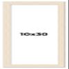 10x30 Frame White Barnwood Picture Frame - Modern Photo Frame Includes UV Acrylic Shatter Guard Front, Acid Free Foam Backing Board, Hanging Hardware Wood Wall Frames for Family Photos - no Mat view 1
