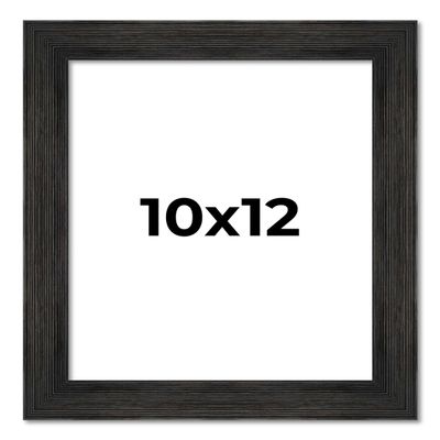 10x12 Frame Black Barnwood Picture Frame - Modern Photo Frame Includes UV Acrylic Shatter Guard Front, Acid Free Foam Backing Board, Hanging Hardware Wood Wall Frames for Family Photos - no Mat