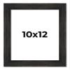 10x12 Frame Black Barnwood Picture Frame - Modern Photo Frame Includes UV Acrylic Shatter Guard Front, Acid Free Foam Backing Board, Hanging Hardware Wood Wall Frames for Family Photos - no Mat view 1