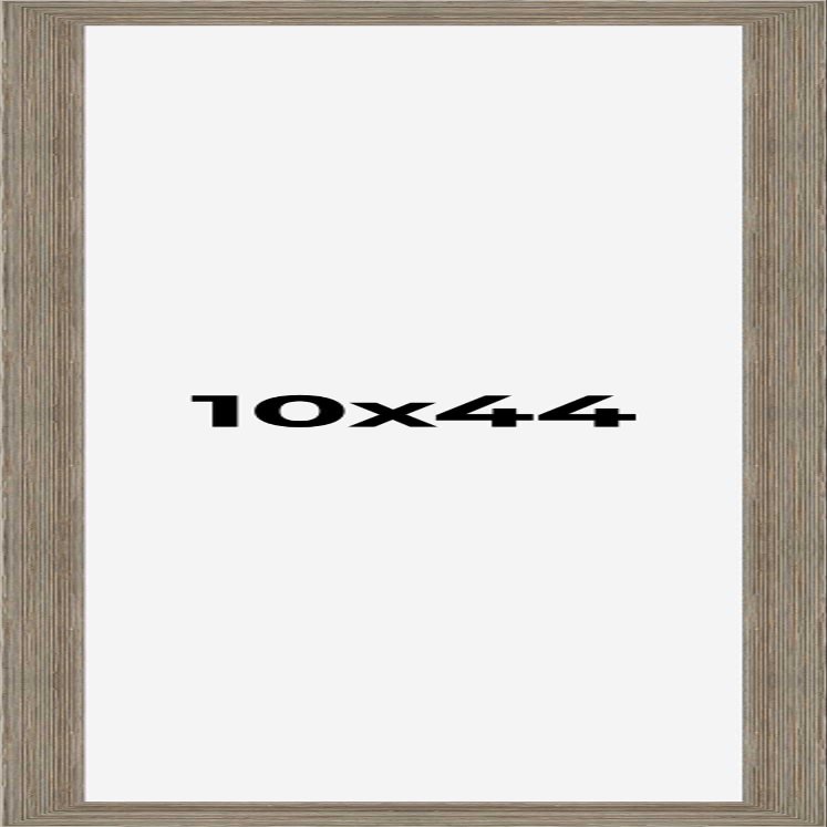 10x44 Frame Gray Barnwood Picture Frame - Modern Photo Frame Includes UV Acrylic Shatter Guard Front, Acid Free Foam Backing Board, Hanging Hardware Wood Wall Frames for Family Photos - no Mat