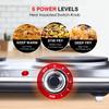 SUNAVO Hot Plates for Cooking, 1800W Electric Double Burner with Handles, 6 Power Levels Stainless Steel Hot Plate for Kitchen Camping RV Cast Iron view 3