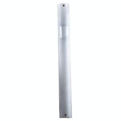 Art Judaica Jewish Mezuzah Case for Door - Silver Aluminum Dotted Shin Design - Fits a 15cm Kosher Mezuzah Scroll