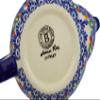 Polmedia Polish Pottery Tea Pot with Sifter UNIKAT - Lightbug Garden Pattern Handmade in Boleslawiec Poland by Ceramika Bona + Certificate of Authenticity view 4