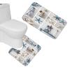 Amagical Summer Sea Stars Ship Bottle Seashell Pearl Blue Starfish 2 Piece Bathroom Mat Set Bath Mat Contour Mat view 1