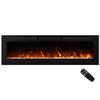 Masarflame 72" Recessed Electric Fireplace Insert, 5 Flame Settings, Log Set or Crystal Options, Temperature Control by Touch Panel & Remote, 750/ 1500W Heater view 1