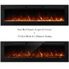 Masarflame 72" Recessed Electric Fireplace Insert, 5 Flame Settings, Log Set or Crystal Options, Temperature Control by Touch Panel & Remote, 750/ 1500W Heater view 2