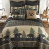 Donna Sharp California King Quilt - Bear Walk Plaid Lodge Quilt with Bear Pattern - Machine Washable - Perfect for Rustic Decor view 1