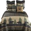 Donna Sharp California King Quilt - Bear Walk Plaid Lodge Quilt with Bear Pattern - Machine Washable - Perfect for Rustic Decor view 2