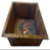 Fire Treated Vintage Look Rustic Copper Kitchen Bathroom Undermount Square Sink view 2