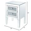 Acme Noralie Tapered Legs Accent Table in Mirrored and Faux Diamonds view 3