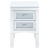 Acme Noralie Tapered Legs Accent Table in Mirrored and Faux Diamonds view 4