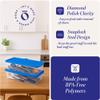 HOMZ 2-Pack Snaplock, Large Clear Plastic Storage Organizer Bins w/Lids, 41 Quart, Blue - Stackable Container Boxes for Bedroom, Bathroom, Garage, and Office Organization view 3