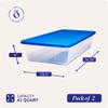 HOMZ 2-Pack Snaplock, Large Clear Plastic Storage Organizer Bins w/Lids, 41 Quart, Blue - Stackable Container Boxes for Bedroom, Bathroom, Garage, and Office Organization view 4