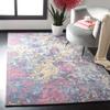 SAFAVIEH Mirage Collection Area Rug - 6' x 9', Navy & Rust, Handmade Modern Abstract Wool & Viscose, Ideal for High Traffic Areas in Living Room, Bedroom (MIR732N) view 1