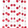 WEVEN Red and White Paper Garland Circle Dots Party Garland Banner Streamer Backdrop Hanging Decorations, 2" in Diameter, Pack of 3, 30 Feet in Total view 1