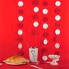 WEVEN Red and White Paper Garland Circle Dots Party Garland Banner Streamer Backdrop Hanging Decorations, 2" in Diameter, Pack of 3, 30 Feet in Total view 4