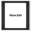 10x20 Frame Black Barnwood Picture Frame - Modern Photo Frame Includes UV Acrylic Shatter Guard Front, Acid Free Foam Backing Board, Hanging Hardware Wood Wall Frames for Family Photos - no Mat view 1
