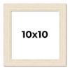 10x10 Frame White Barnwood Picture Frame - Modern Photo Frame Includes UV Acrylic Shatter Guard Front, Acid Free Foam Backing Board, Hanging Hardware Wood Square Frame Wall Frames for Family Photos view 1