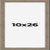 10x26 Frame Gray Barnwood Picture Frame - Modern Photo Frame Includes UV Acrylic Shatter Guard Front, Acid Free Foam Backing Board, Hanging Hardware Wood Wall Frames for Family Photos - no Mat view 1