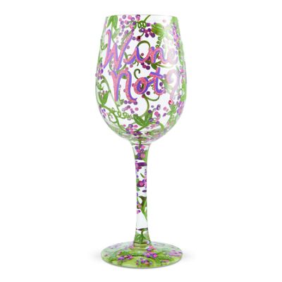 Enesco 6006285 Designs by Lolita Hand-Painted Artisan Wine Glass, 15 Ounce, Multicolor