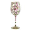 Enesco 6006285 Designs by Lolita Hand-Painted Artisan Wine Glass, 15 Ounce, Multicolor view 2