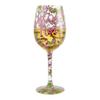 Enesco 6006285 Designs by Lolita Hand-Painted Artisan Wine Glass, 15 Ounce, Multicolor view 3